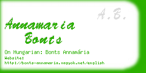 annamaria bonts business card